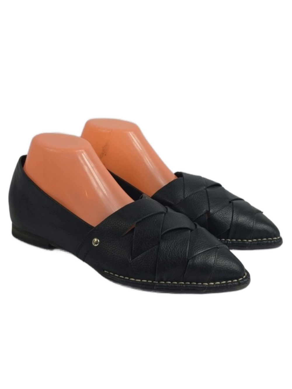 PIKOLINOS Caleta Black Woven Pointed Toe Flats